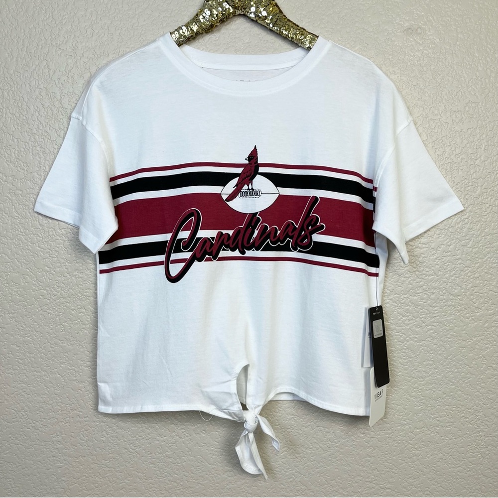 Wear By Erin Andrews • Arizona Cardinals Front Tie Retro Shirt - Picture 1 of 10